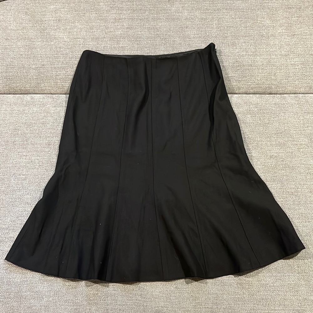100% Wool Ann Taylor Black Suit Skirt Size 12